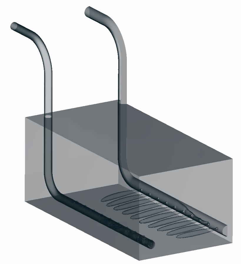 Isosurface for a velocity of 2 m/s